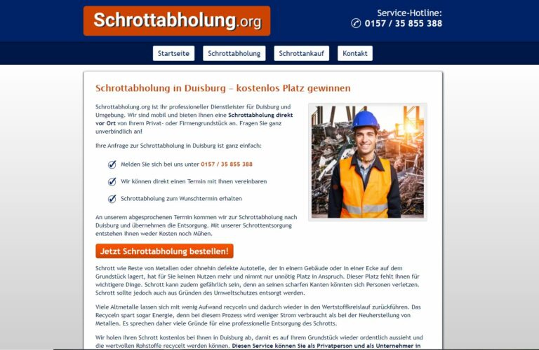 Schrottankauf und Abholung aus einer Hand mit der Schrottabholung Duisburg