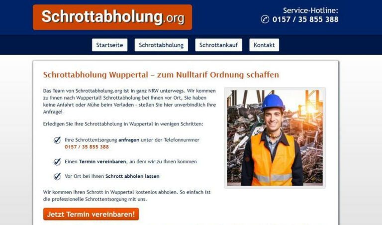 Schrottabholung Wuppertal – holt im Auftrag alte, ausrangierte, gusseiserne Hinterlassenschaften längst vergangener Zeiten bei Ihnen zuhause ab.