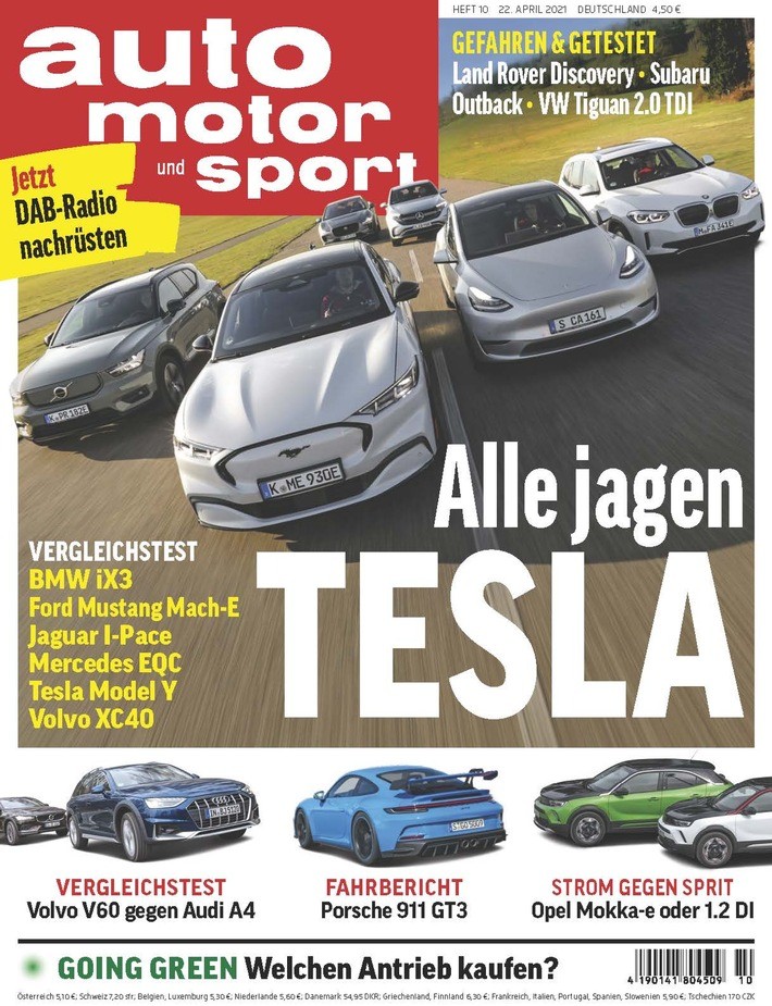 75 Jahre Testkompetenz von Auto Motor und Sport: Jährlich 1,1 Millionen Testkilometer mit rund 350 Autos