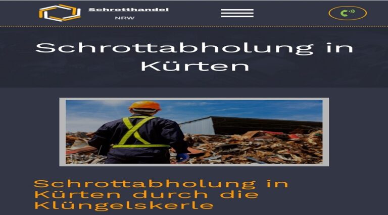 Schrottabholung kürten Wir bieten privaten und gewerblichen Kunden eine kostenlose und professionelle Schrotthändler