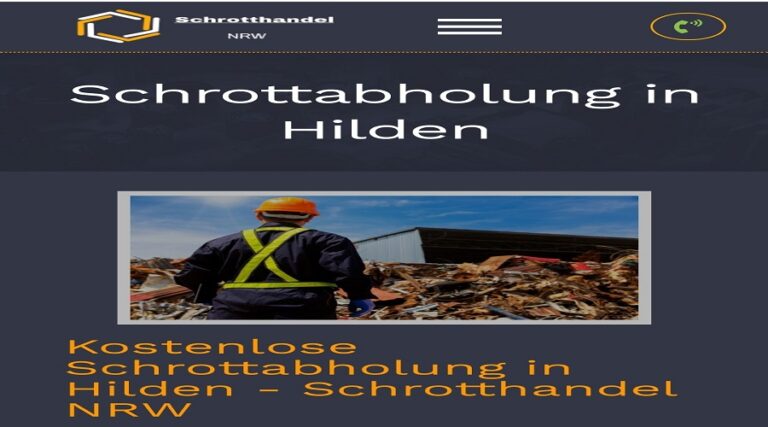 Schrottabholung Hilden Wir bieten privaten und gewerblichen Kunden eine kostenlose und professionelle Schrotthändler