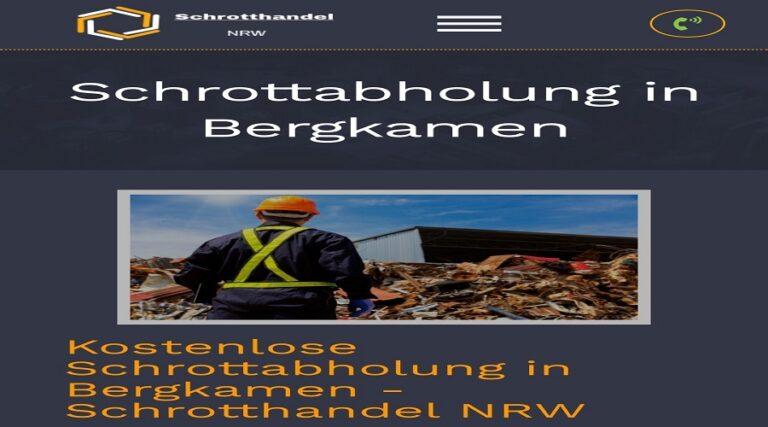 Kostenlose Schrottabholung Bergkamen Wir bieten privaten und gewerblichen Kunden