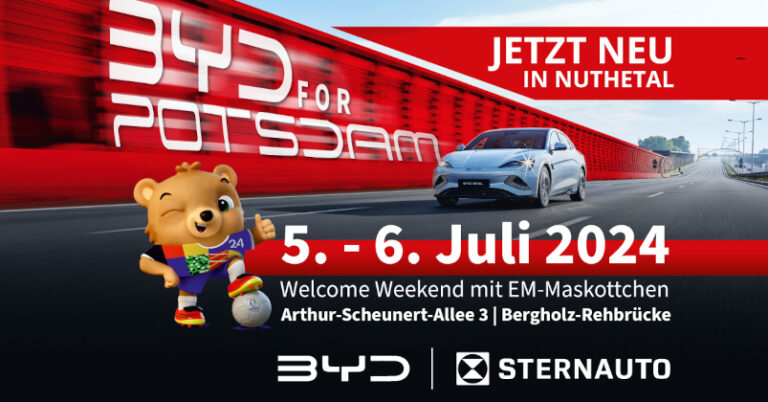 BYD Store Eröffnung in Potsdam: STERNAUTO setzt Meilenstein